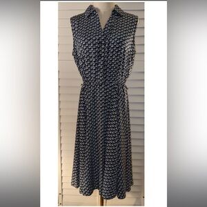 Charter Club Sailboat Nautical Sleeveless A-line Dress with Belt